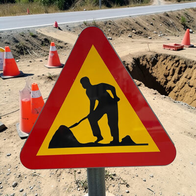 A20 Vägskylt Vägmärke Varning för vägarbete