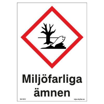 Varning Miljöfarliga ämnen fisk