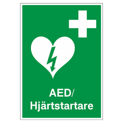 Nödskylt AED Hjärtstartare
