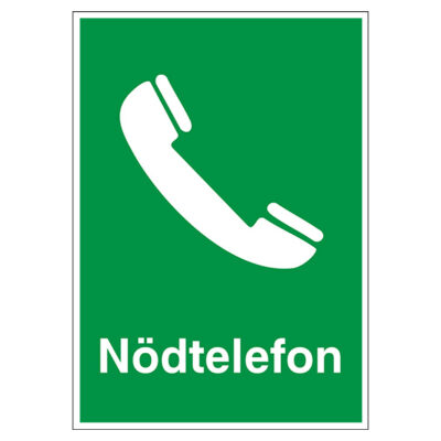 Nödskylt nödtelefon