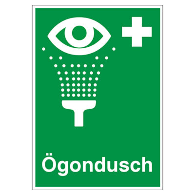 Nödskylt ögondusch