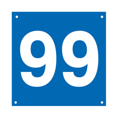 Nummerskylt Parkering 100x100mm inkl 4 hål