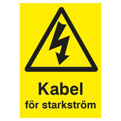 Varningsskylt Kabel för starkström