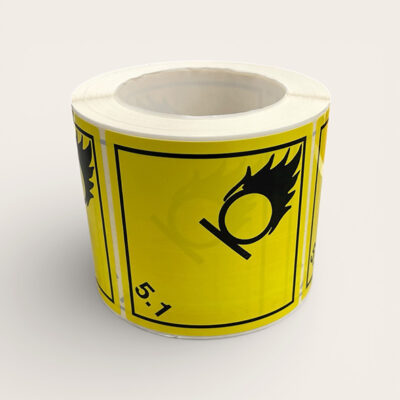 Etiketter ADR farligt gods Oxiderande ämnen klass 5.1