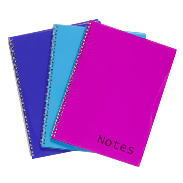 Kollegieblock A5 Intense PP Linjertat 60 Blad Rosa 70g