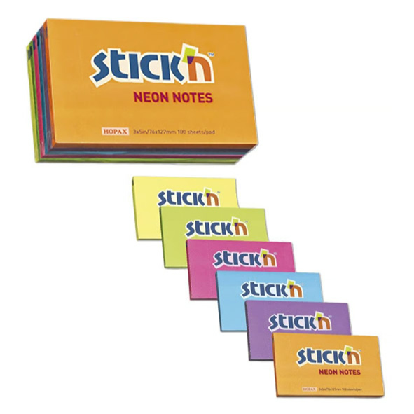 Notisar Stick´n Mix Färg 76x127mm 100 Blad