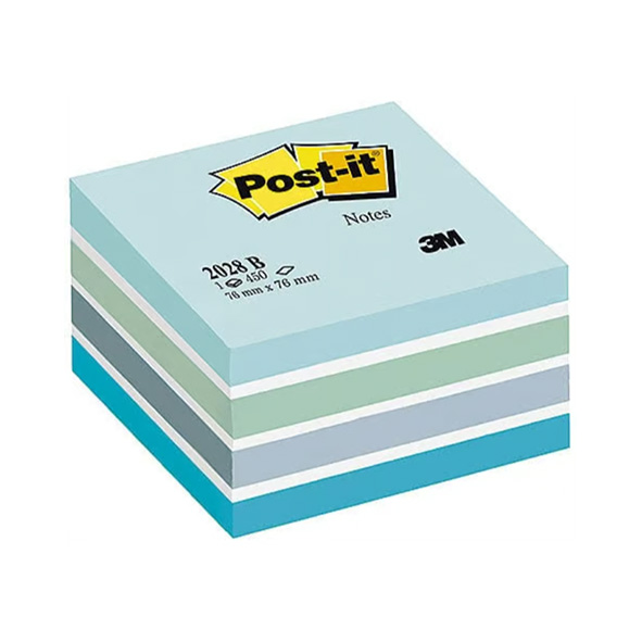 Notiskub Post-it Fresh Blue 76x76mm 450 Blad