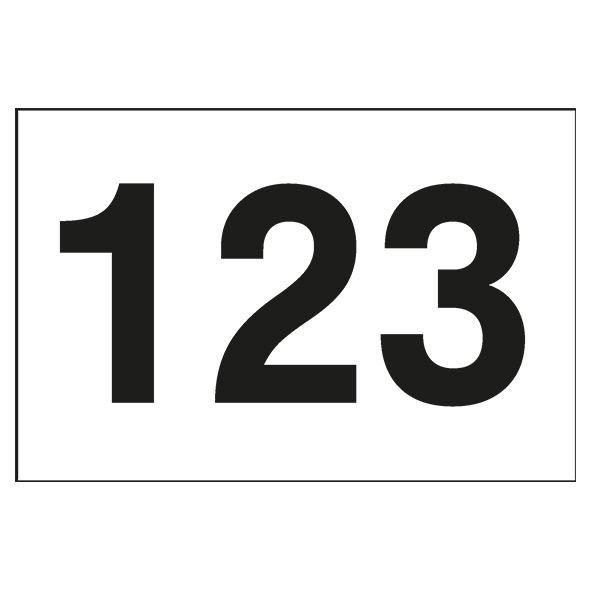 Nummerskylt Parkering 150x100mm vit med svart text utan hål