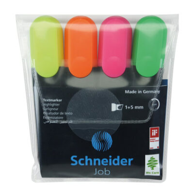 Överstrykningspenna Schneider Job 4-pack 4 färger