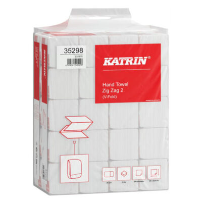 Pappershandduk Katrin V Zig Zag 2-lg 224x230mm 35298