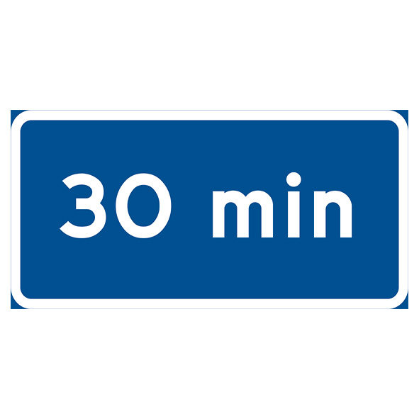 Parkeringsskylt Vägskylt 30 min parkering