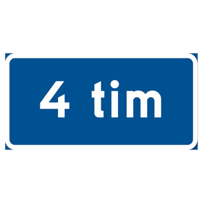 Parkeringsskylt Vägskylt 4 timmar