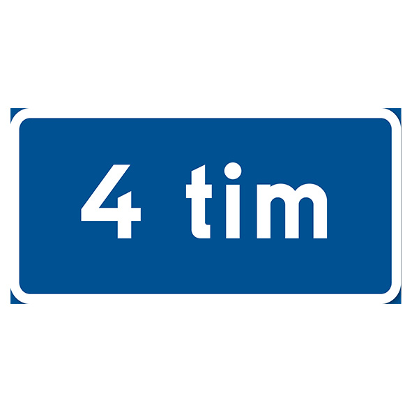 Parkeringsskylt Vägskylt 4 timmar