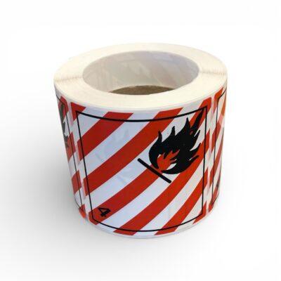 Etiketter farligt gods Brandfarliga fasta ämnen klass 4.1