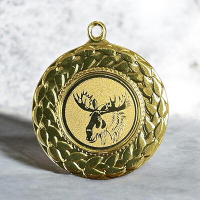 Medalj-Guld-40mm.-Motiv-Alg-och-guldkrans