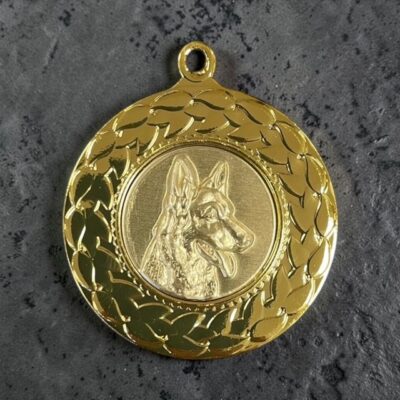 Medalj-Schaferhund-Guld-45mm