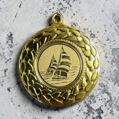Medalj-Segling-Guld-45mm.