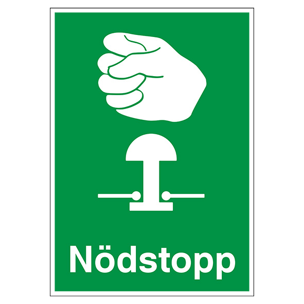 Nödskylt Nödstopp