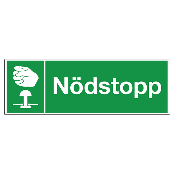Nödstopp 300x105mm