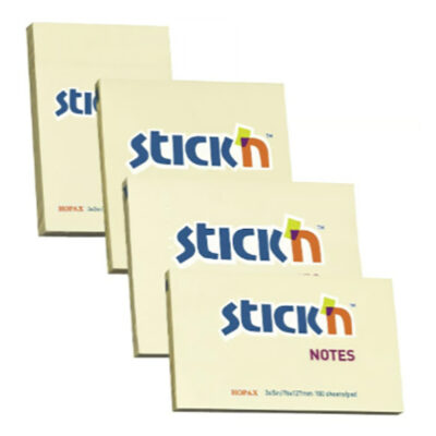 Notisar Stick´n Gul 76x76mm 100 Blad