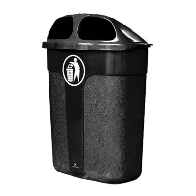 Papperskorg Plast Classic 60 Liter Svart 540011