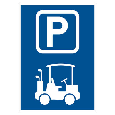 Parkeringsskylt för golfbilar