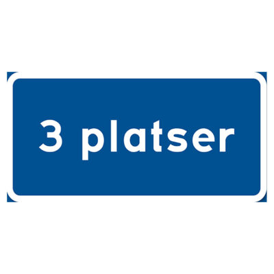 Parkeringsskylt Vägskylt 3 platser