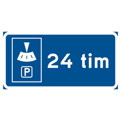 Parkeringsskylt Vägskylt P-skiva 24 timmar