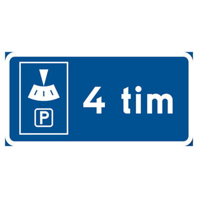 Parkeringsskylt Vägskylt P-skiva 4 timmar