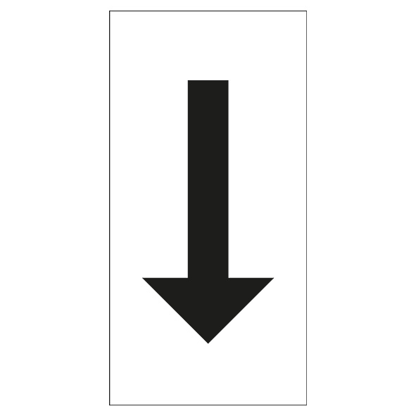 Parkeringsskylt Vägskylt T11-2 Utsträckning pil nedåt