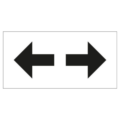 Parkeringsskylt Vägskylt T11 Utsträckning pil åt varje håll