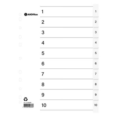 Pärmregister Plast Inkl. Rubrikblad 1-10 A4