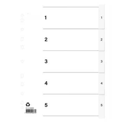 Pärmregister Plast Inkl. Rubrikblad 1-5 A4