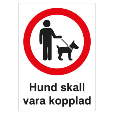 hund skall vara kopplad bild 2