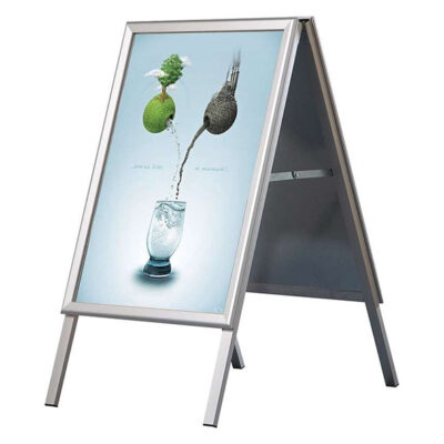 Gatuställ Gatupratare Alu-Line aluminium silver 50x70cm