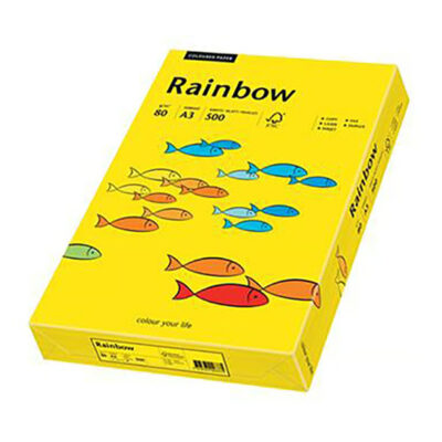 Kopieringspapper Rainbow intensive yellow A4 80g