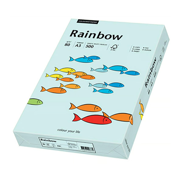 Kopieringspapper Rainbow ljusblå A4 80g