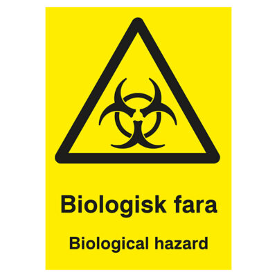 Varningsskylt Biologisk fara biological hazard