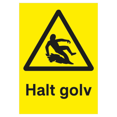 Varningsskylt Halt golv