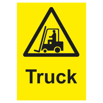 Varningsskylt Varning för truck