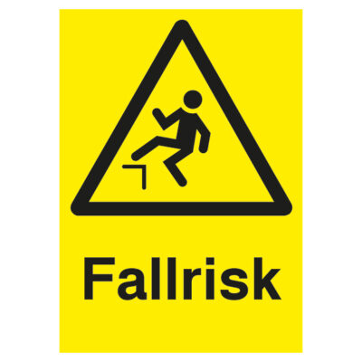 Varningsskylt Fallrisk