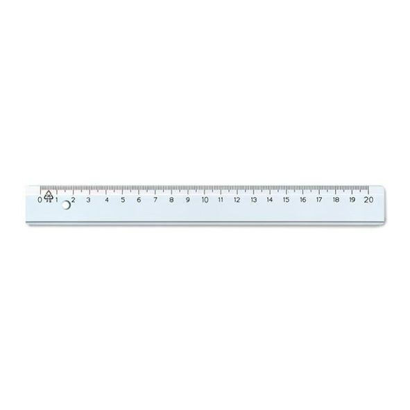 Linjal Glasklar Plast 20cm