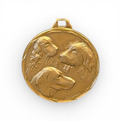 Medalj-Hundar-32mm-Guld