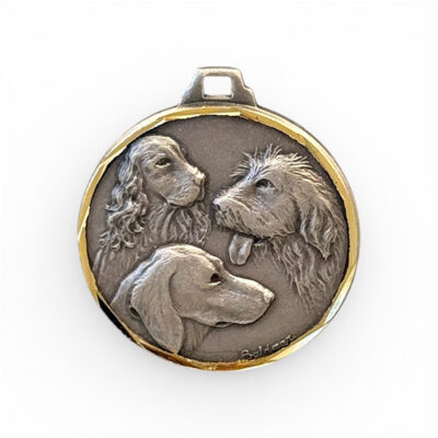 Medalj-Hundar-32mm-Silver