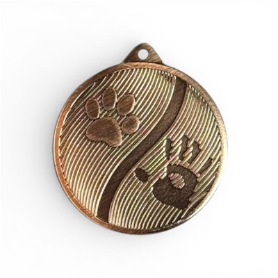 Medalj-Hundtass-50mm-Brons