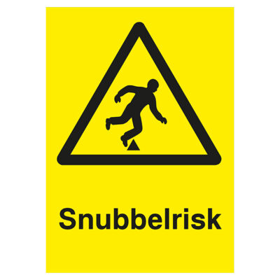 Varningsskylt Snubbelrisk