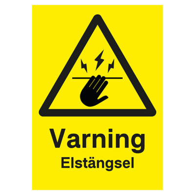 Varningsskylt Varning Elstängsel