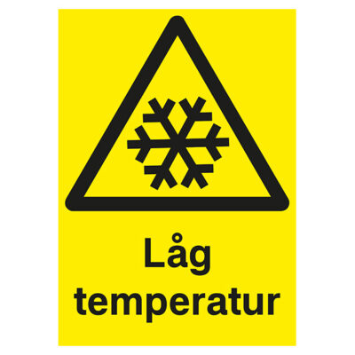 Varningsskylt låg temperatur