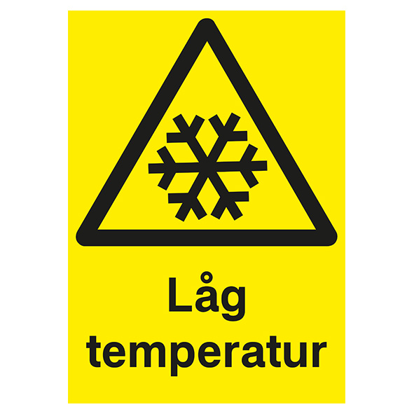Varningsskylt låg temperatur