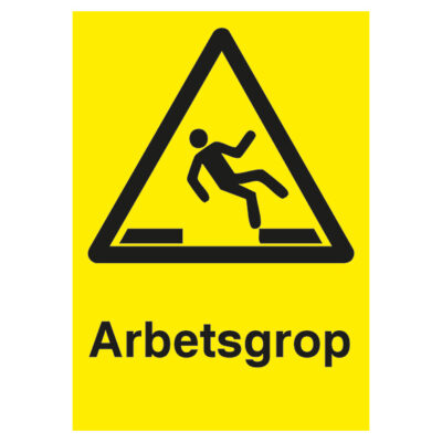 Varningsskylt Arbetsgrop